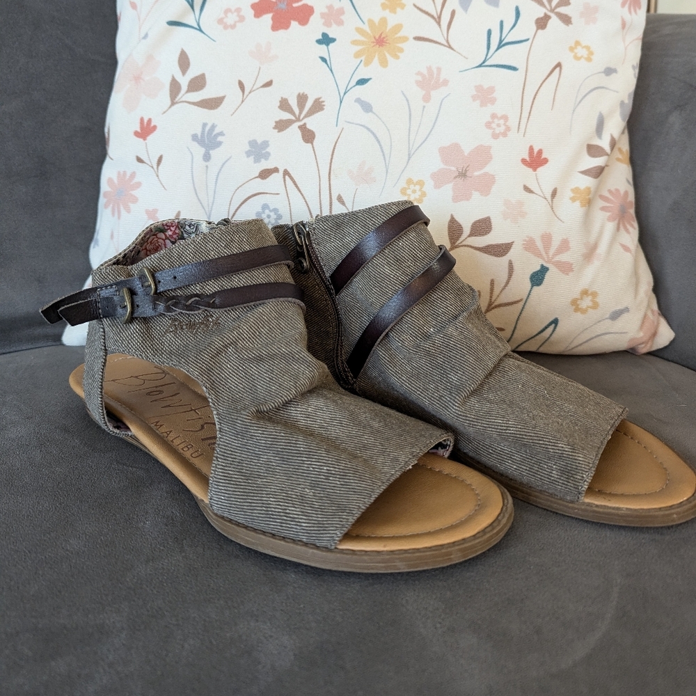 Women's Brown Blowfish Malibu Blumoon Sandal - size 9 1/2